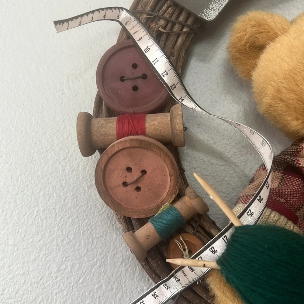 Rustic‎ Brown and Green Bear Art Wall Decor